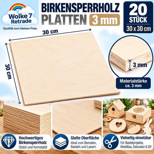 20x birkensperrholzplatten - 20x,